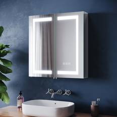 Bathroom Furniture Metro Lane Medicine Cabinet Mirror 63mm W 65mm H White