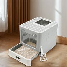 Bingopaw Stainless Steel Enclosed Cat Litter Box
