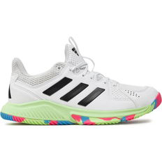 Adidas Mesh Handball Shoes adidas Court Flight W - Cloud White/Core Black/Green Spark