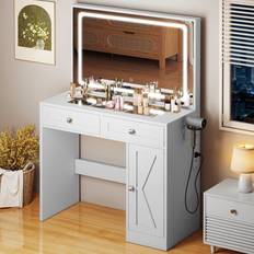 Glass Dressing Tables Metro Lane With Mirror 134cm H X 90cm W X 40cm D Dressing Table