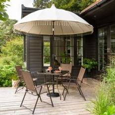 Dunelm 2.7m Recycled Polyester Cream Carousel Parasol