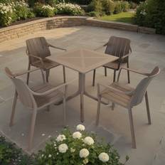 Square 4 Person 70cm Long Grey