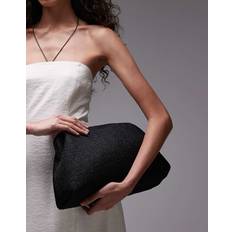 Topshop Vävd Kuvertväska I Oversize - Svart