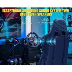GTPLAYER Racing Simulator Cockpit Faux Leather PC & Racing Game Chair