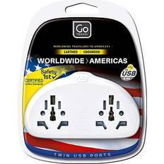 Go Travel Duo USB World to USA Adaptor