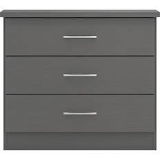 SECONIQUE Nevada 3d Effect Grey Chest of Drawer 81x71cm