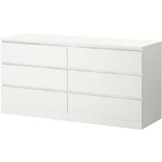 Furniture IKEA Malm White Chest of Drawer 160x78cm