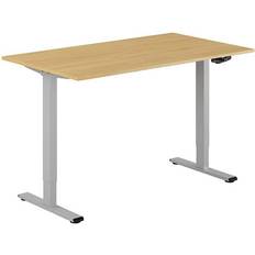 DESIGN STUDIO Höj och sänkbart grått/ek Skrivbord 80x140cm