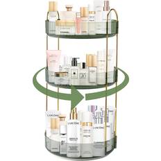 Green Makeup Storage Canora Grey 360 Rotating Makeup Organizer 3-Tier Acrylic Storage