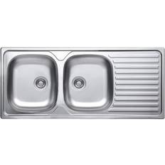 Lavelli da cucina Lavello da incasso 2 vasche sx 116 cm inox