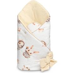 Svøbetæppe til Baby 75 x 75 cm Kaniner Beige