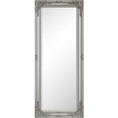 Melody Maison Ornate Bevelled Silver Floor Mirror 47x142cm