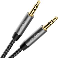 Kablar DeleyCON 1.5m Nylon 3.5mm Jack Ljud Stereo AUX Kabeljack 1.5m