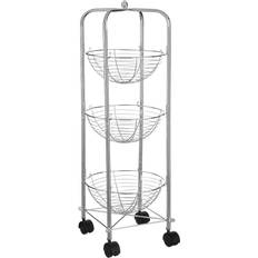 5Five Rullvagn 3 Runda Korgar Rostfritt Stål Rullbord