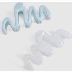 Hair Products boohoo Womens Wave Claw Clip 2 Pack Multi