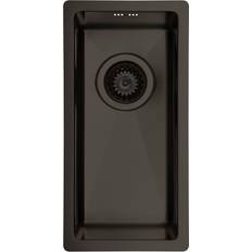 Rustfrit stål Køkkenborde integreret vask Lavabo Kubus 180 Soft Køkkenvask PVD Dark Bronze