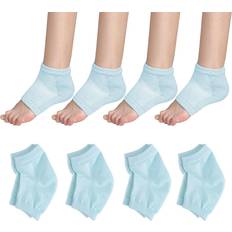 Foot Masks Luxury Living Open-Toe Moisturizing Gel Heel Socks 4-Pair Green