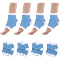 Foot Masks Luxury Living Open-Toe Moisturizing Gel Heel Socks 4-Pair Blue