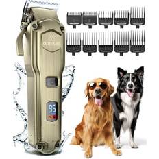 Dog Clippers for Grooming for Thick Heavy Coats Low Noise Rechargeable Cordless Pet Shaver with Stainless Steel Blade
