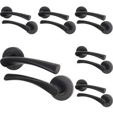 Afit Matt Black Internal Door Handles 6 Pairs