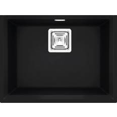 Lavelli da cucina Elleci Lavello Fragranite LGK10568BSO 56 x 44 cm 1 Vasca Rettangolare Keratek Plus Nero
