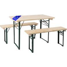 Tischbänke Stagecaptain Hirschgarten Bierzeltgarnitur für Balkon 110 cm Natur