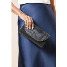 Blue Clutches Dorothy Perkins Atlanta Ruched Detail Clutch Bag - Navy
