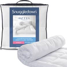 Mattress Covers Snuggledown Single Luxurious Hotel Topper - Mattress Cover White