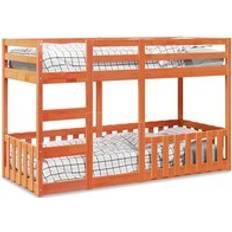Beds & Mattresses Berkfield Home Wax Brown 75x190 cm Solid Wood Pine Bunk Bed