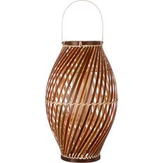 Brown Lanterns Premier Housewares Hanoi Natural Bamboo 25 x 25 x 41 cm Lantern