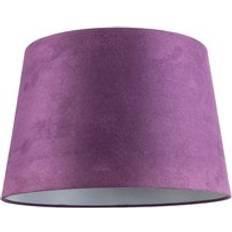 Fabric Shades Happy Homewares Sleek Velvet Fabric 12 Inch Drum Lamp with Cotton Inner - Purple Shade