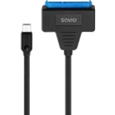 Externa lagringschassin Savio AK-69 USB Till SATA Hårddiskadapter 25 cm