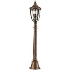 Bronze Lamp Posts Loops Outdoor IP44 3 Bulb Short Mini Pillar British Bronze LED E14 60W Lamp Post