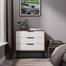 Oaks - White Chest of Drawers Swift Islay 3 Ready Assembled Chest of Drawer