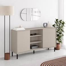 Sideboards on sale Fwstyle 2 Door Curved Sandstone Finish 150 cm Sideboard