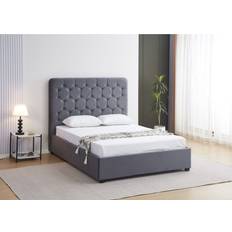 SECONIQUE Madison 4'6 Double Grey Frame Bed