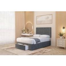 Beds & Mattresses Somnior Alexas Bed Set with Footend Draw Midnight Pocket Mattress & Headboard - Silver - Double