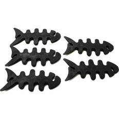 5er Set Kabelmanager Wrap Kabelaufroller Fischform Silikon Schwarz
