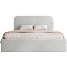 Betten & Matratzen Selsey Polsterbett 140x200 mit Bettkasten Chenille hellgrau Rahmenbett