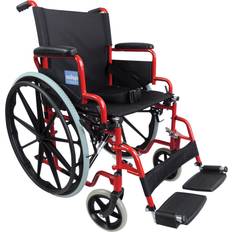 Aidapt Self Propelled Steel Wheelchair Red