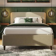 GFW Addison Double Beige Ottoman Frame Bed