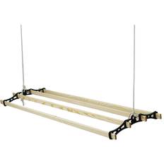 Gr8 Home Edwardian Clothes Airer 4 Lath Cast Iron Ceiling Pulley Rack - Black