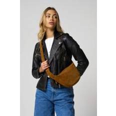 Suede Handbags Tan Suede Crossbody Bag - Brown