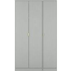 Grey - Metal Clothing Storage Ready Assembled 2 U Bexley 3 Door Grey Large Wardrobe