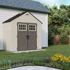 Suncast 8-ft x 4-ft Tremont Off-white Gable Resin Storage Shed (Building Area )