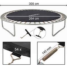 Trampolines Arebos Trampolin Sprungmatte Ø 264 cm 54 Ösen 140 mm Federlänge