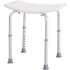 White Shower Stools Homcom Shower Stool White One Size