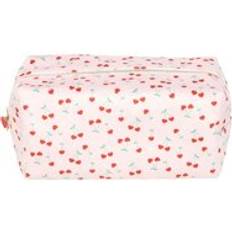 Something Different Heart Cherry Toiletry Bag - Baby Pink