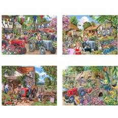 Jigsaw Puzzles The House of Puzzles Farmer's Friends 4 x Big 250 Piece Jigsaw Puzzle