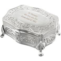 Silver Small Boxes Personalised Memento Company Antique Trinket 9 x 7 x 4cm Small Box